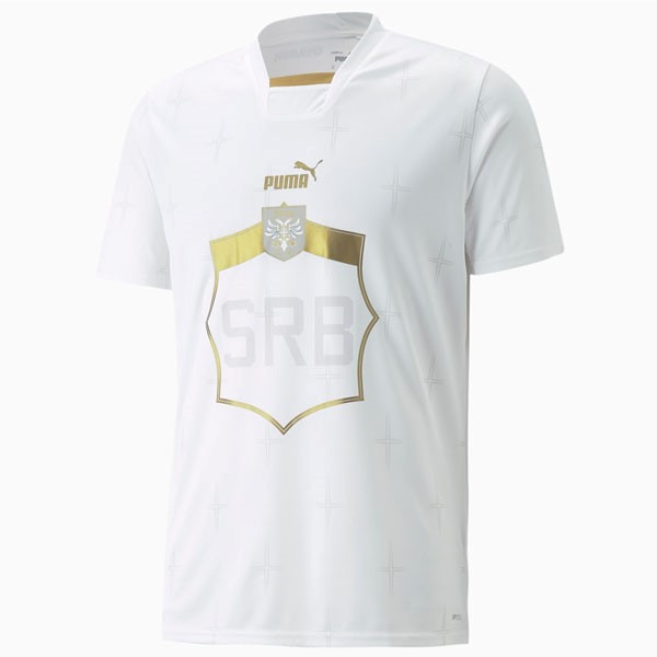 Tailandia Camiseta Serbia Replica Segunda Ropa 2022/23 Blanco